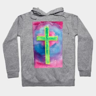 Sheila's Watercolor Cross Hoodie